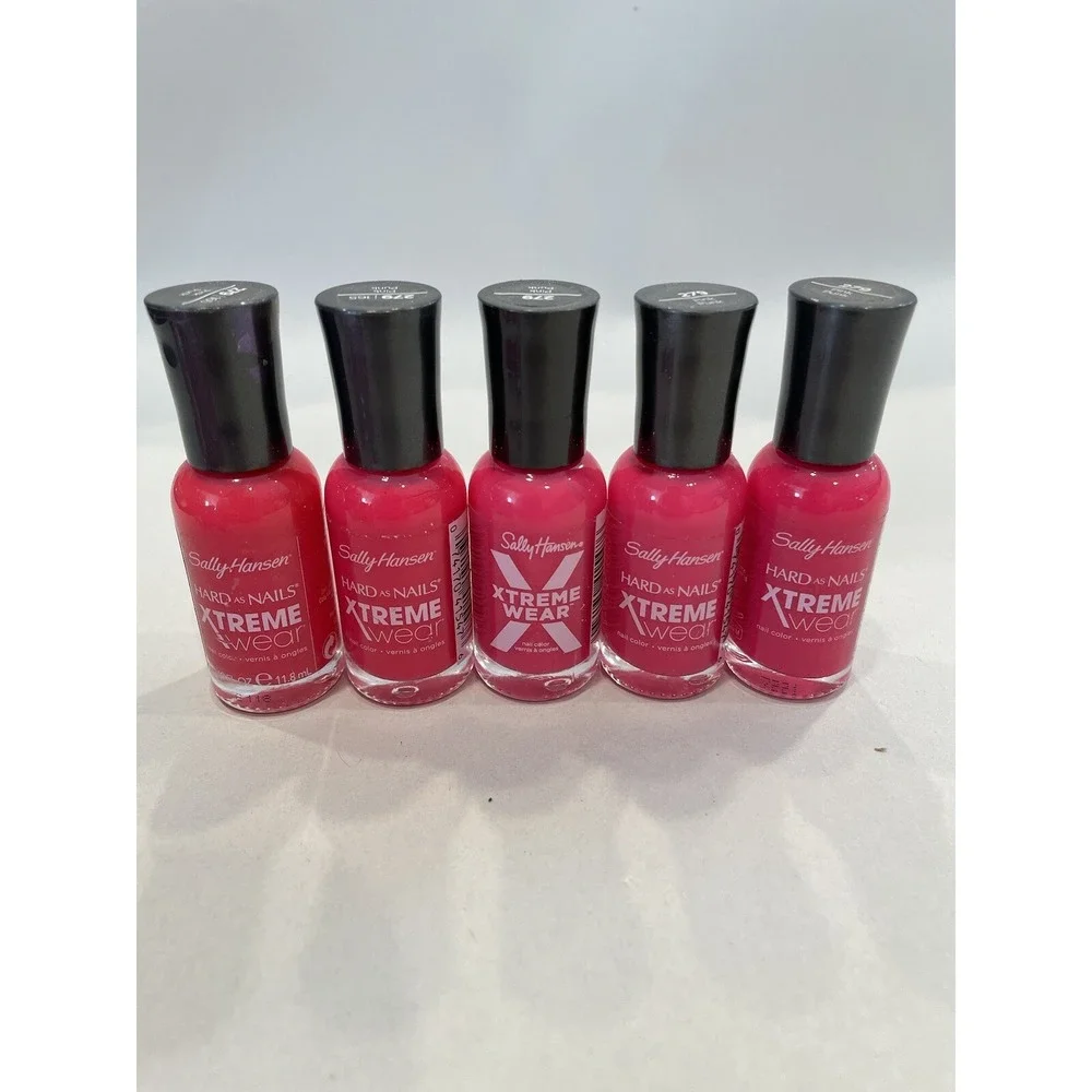 Sally Hansen Hard as Nails Xtreme Wear 165/279, Pink Punk, 0.4 Fl Oz  / Lot Of 5